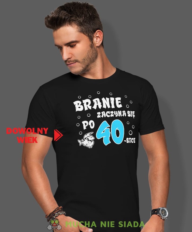 branie zaczyna sie po 20, 30, 40 ,50 ,60, czarna męska koszulka urodzinowa, na urodziny, na prezent, fajna koszulka, dla chłopaka, dla męża 1.jpg
