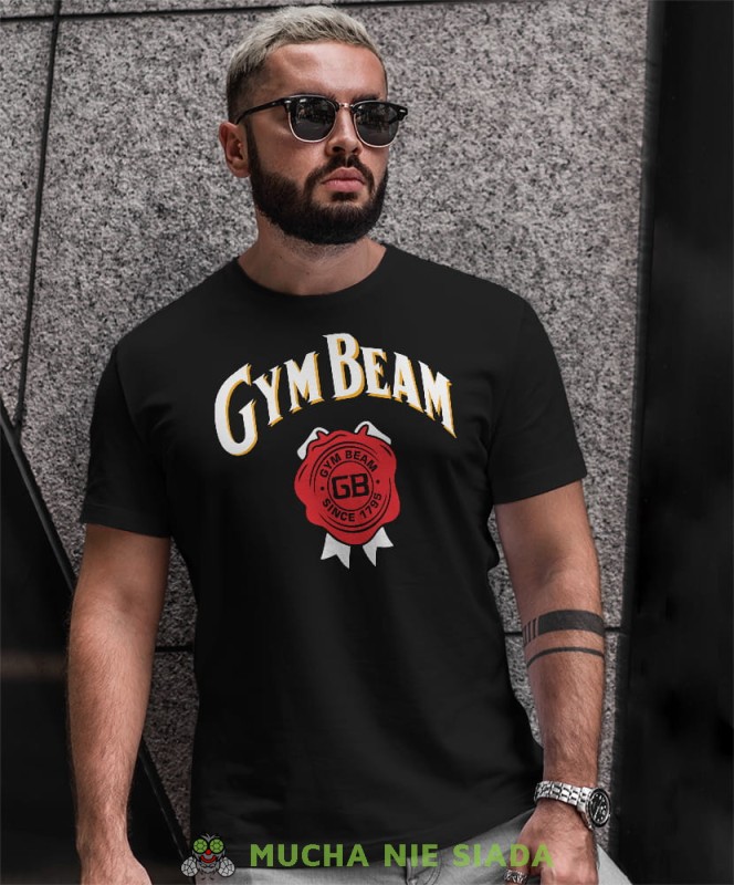 gym beam, czarna koszulka na siłownię, męska koszulka, koszulka sportowa, na sport, gym, na siłownię.jpg