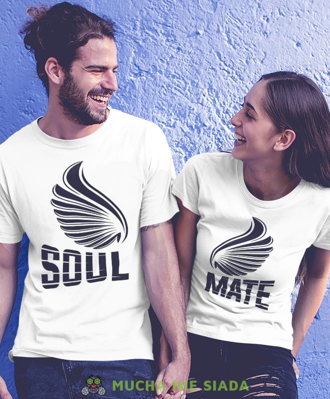 soulmate, białe koszulki dla par, dla męża, dla żony, walentynki, fajne koszulki, t-shirty dla par, dla chłopaka, dla dziewczyny, prezent dla narzeczonego, prezent dla narzeczonej, mucha nie siada.jpg