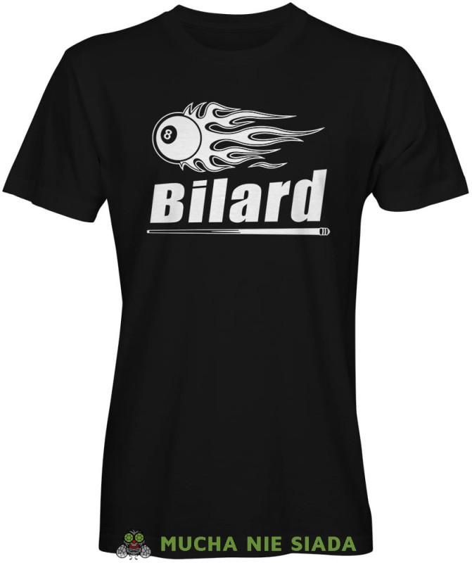 bilard hot ball, męska czarna koszulka, koszulka dla bilardzisty, koszulka na bilard, dla chłopaka, dla męża, dla niego, na prezent, mucha nie siada, mns.jpg
