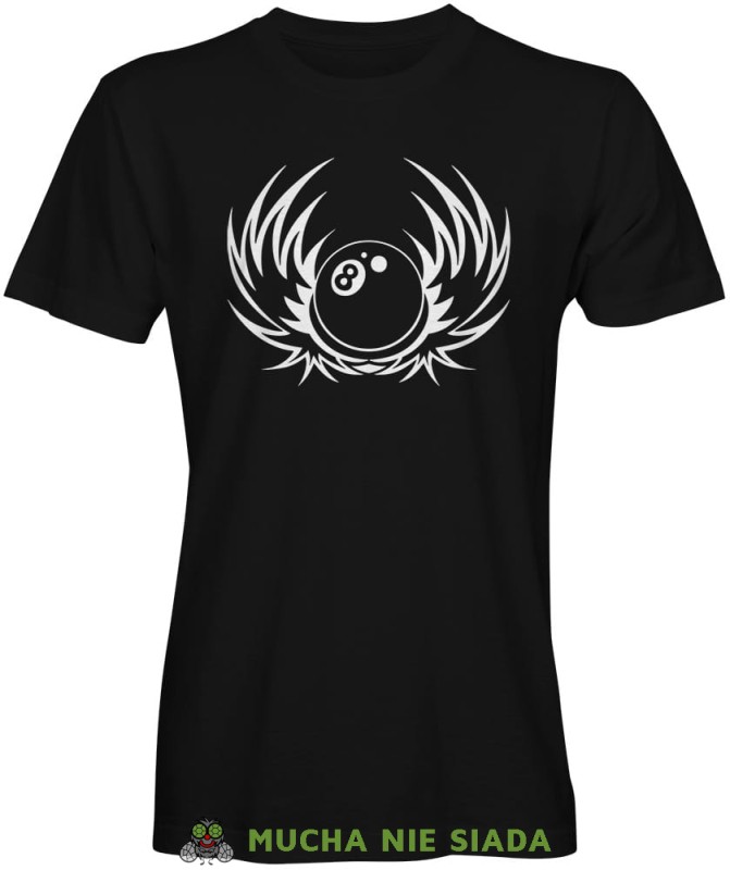 bila 8 skrzydła, męska czarna koszulka, koszulka dla bilardzisty, koszulka na bilard, dla chłopaka, dla męża, dla niego, na prezent, mucha nie siada, mns.jpg