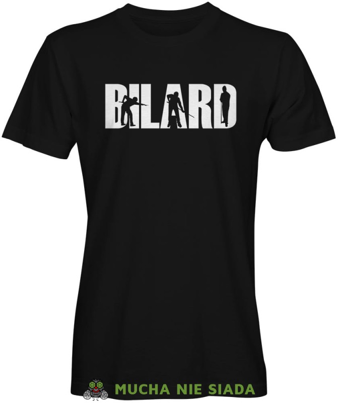 bilard bilardziści, męska czarna koszulka,  koszulka dla bilardzisty, koszulka na bilard, dla chłopaka, dla męża, dla niego, na prezent, mucha nie siada, mns.jpg