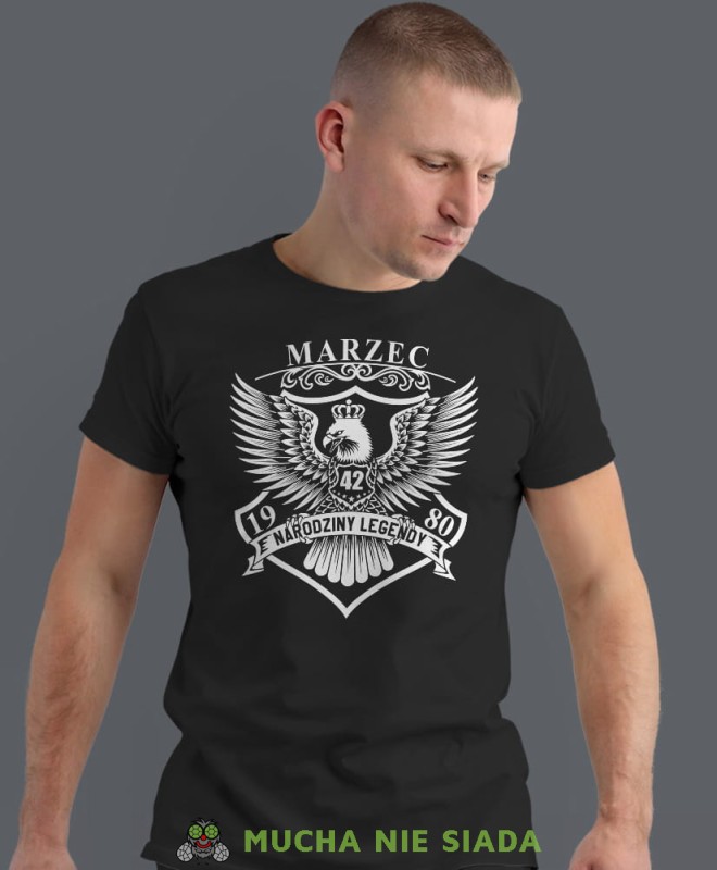 narodziny legendy orzeł,  czarna męska koszulka urodzinowa, na urodziny, na prezent, fajna koszulka, dla chłopaka, dla męża, mucha nie siada, mns.jpg
