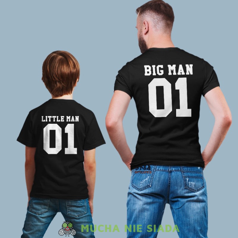 big man little man, czarne koszulki dla taty i syna.jpg