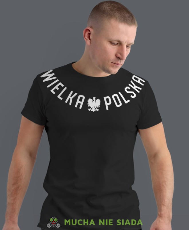 Wielka Polska Orzeł polski, czarna męska koszulka z nadrukiem, koszulka patriotyczna, koszulki z grafiką patriotyczną, dla mężczyzny, dla chłopaka na prezent, koszulka Polska, koszulki Polska.jpg