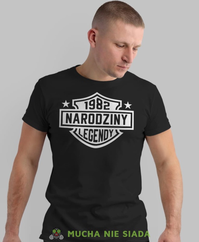 narodziny legendy, czarna męska koszulka urodzinowa, na urodziny, na prezent, fajna koszulka, dla chłopaka, dla męża, mucha nie siada, mns.jpg