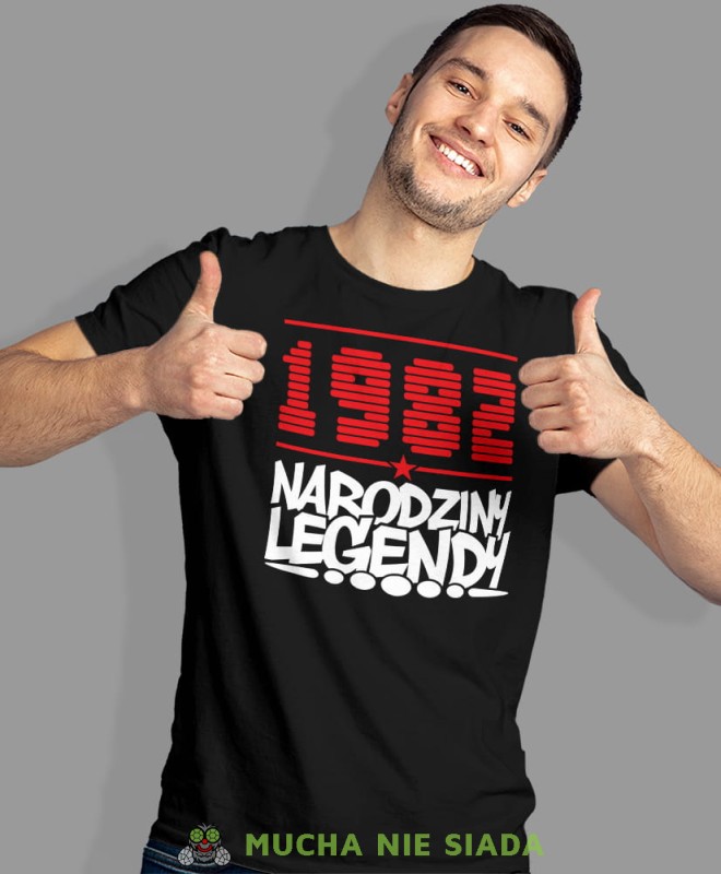 Narodziny legendy Rok urodzenia, czarna męska koszulka urodzinowa, na urodziny, na prezent, fajna koszulka, dla chłopaka, dla męża, mucha nie siada, mns.jpg