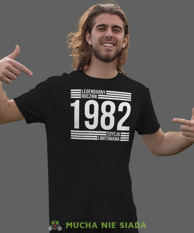 Legendarny rocznik Edycja limitowana, czarna męska koszulka urodzinowa, na urodziny, na prezent, fajna koszulka, dla chłopaka, dla męża, mucha nie siada, mns.jpg