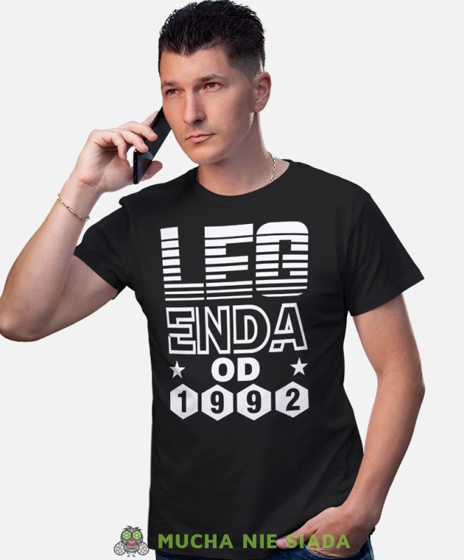 Legenda od Twój rok urodzenia, czarna męska koszulka urodzinowa, na urodziny, na prezent, fajna koszulka, dla chłopaka, dla męża, mucha nie siada, mns.jpg