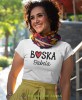 Boska babcia, biała koszulka damska z nadrukiem, na urodziny, na dzień babci, na prezent, mucha nie siada sklep, mns sklep.jpg