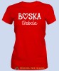 Boska babcia serce, czerwona koszulka damska dla babci, na urodziny, na dzień babci, na prezent, mucha nie siada sklep, mns.jpg