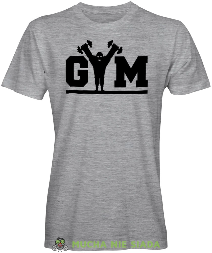 Gym, siłacz, szara męska koszulka na siłownię koszulka sportowa, crossfit, na siłownię.jpg