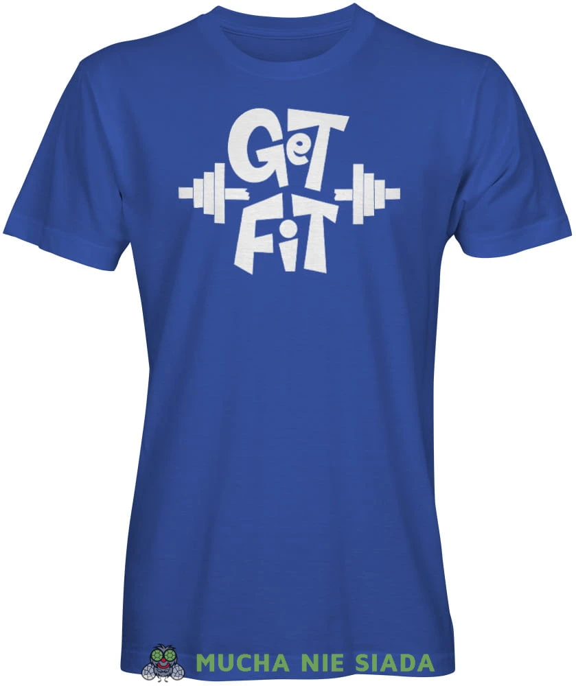 Get Fit, niebieska koszulka na siłownię, męska koszulka, koszulka sportowa, crossfit, gym, na siłownię.jpg