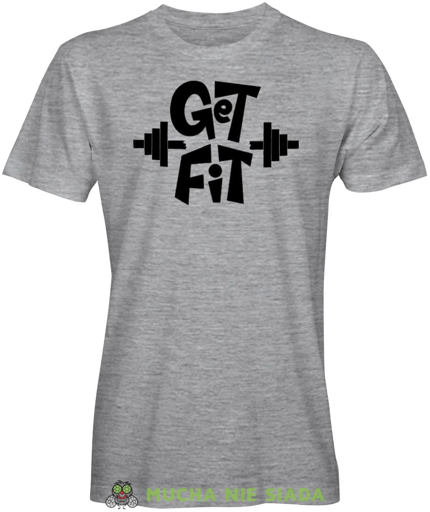 Get Fit, szara koszulka na siłownię, męska koszulka, koszulka sportowa, crossfit, gym, na siłownię.jpg