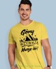 Męska koszulka z nadrukiem - Góry wzywają muszę iść - Idealna za wypad w góry, żółta koszulka z nadrukiem, wycieczka w góry, górska wyprawa, T-shirt do miłośników turystyki górskiej, mucha nie siada koszulki.jpg