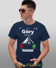 Męska koszulka z nadrukiem - Góry dzwonią muszę iść - Idealna za wypad w góry, granatowa koszulka z nadrukiem, wycieczka w góry, górska wyprawa, T-shirt do miłośników turystyki górskiej, mucha nie siada koszulki.jpg
