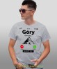 Męska koszulka z nadrukiem - Góry dzwonią muszę iść - Idealna za wypad w góry, szara koszulka z nadrukiem, wycieczka w góry, górska wyprawa, T-shirt do miłośników turystyki górskiej, mucha nie siada koszulki.jpg