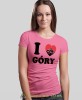 Damska koszulka z nadrukiem - Kocham góry, I love góry - Idealna na wypad w góry, różowa koszulka z nadrukiem, wycieczka w góry, górska wyprawa, T-shirt dla miłośników turystyki górskiej, mucha nie siada koszulki.jpg