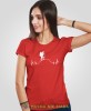 Damska koszulka z nadrukiem - Góry linia życia wędrowiec - Idealna za wypad w góry, czerwona koszulka z nadrukiem, wycieczka w góry, górska wyprawa, T-shirt dla miłośników turystyki górskiej, mucha nie siada koszulki.jpg