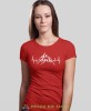 Damska koszulka z nadrukiem - Góry linia życia - Idealna za wypad w góry, czerwona koszulka z nadrukiem, wycieczka w góry, górska wyprawa, T-shirt dla miłośników turystyki górskiej, mucha nie siada koszulki.jpg