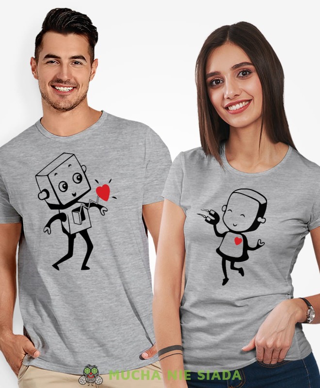Roboty Magnez na serce, szare koszulki dla par, dla męża, dla żony, walentynki, fajne koszulki, t-shirty dla par, mucha nie siada, mns.jpg