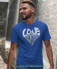 Męska koszulka z nadrukiem - Love mountains - Idealna za wypad w góry, niebieska koszulka z nadrukiem, wycieczka w góry, górska wyprawa, T-shirt do miłośników turystyki górskiej, mucha nie siada koszulki.jpg