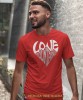 Męska koszulka z nadrukiem - Love mountains - Idealna za wypad w góry, czerwona koszulka z nadrukiem, wycieczka w góry, górska wyprawa, T-shirt do miłośników turystyki górskiej, mucha nie siada koszulki.jpg
