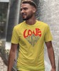 Męska koszulka z nadrukiem - Love mountains - Idealna za wypad w góry, żółta koszulka z nadrukiem, wycieczka w góry, górska wyprawa, T-shirt do miłośników turystyki górskiej, mucha nie siada koszulki.jpg