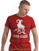 Męska koszulka z nadrukiem - Kozioł górski  - Idealna za wypad w góry, czerwona koszulka z nadrukiem, wycieczka w góry, górska wyprawa, T-shirt do miłośników turystyki górskiej, mucha nie siada koszulki.jpg