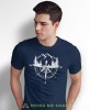 Męska koszulka z nadrukiem - Góry Las Kompas Wędrowiec - Idealna na wypad w góry, granatowa koszulka z nadrukiem, wycieczka w góry, górska wyprawa, T-shirt dla miłośników turystyki górskiej, mucha nie siada koszulki.jpg