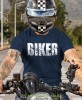 Biker motcykl, granatowa męska koszulka, koszulka dla motocyklisty, koszulki na motocykl, koszulka na motocykl, męska koszulka na motocykl na prezent dla miłośnika motocykli.jpg