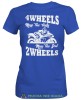 4 wheels move the body 2 wheels move the soul, niebieska damska koszulka, koszulka motocyklowa, koszulka dla motocyklistki, damska koszulka na motocykl, koszulka dla miłośniczki motocykli, motocykl, mucha nie siada sklep.jpg