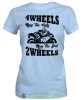 4 wheels move the body 2 wheels move the soul, jasnoniebieska damska koszulka, koszulka motocyklowa, koszulka dla motocyklistki, damska koszulka na motocykl, koszulka dla miłośniczki motocykli, motocykl, mucha nie siada sklep.jpg