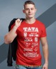 Tata prawdziwy superbohater koszulka dla taty czerwona