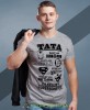 Tata prawdziwy superbohater koszulka dla taty szara