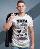 Tata prawdziwy superbohater koszulka dla taty biała