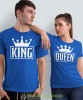 King Queen, niebieskie koszulki dla par, dla męża, dla żony, dla chłopaka, dla dziewczyny, dla zakochanych, dla par, walentynki, fajne koszulki, t-shirty dla par, mucha nie siada, mns.jpg