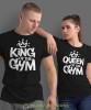 King of the gym Queen of the gym, czarne koszulki dla par, dla męża, dla żony, dla chłopaka, dla dziewczyny, dla zakochanych, dla par, walentynki, fajne koszulki, t-shirty dla par, na siłownie, sport, mucha nie siada, mns.jpg