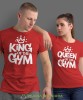 King of the gym Queen of the gym, czerwone koszulki dla par, dla męża, dla żony, dla chłopaka, dla dziewczyny, dla zakochanych, dla par, walentynki, fajne koszulki, t-shirty dla par, na siłownie, sport, mucha nie siada, mns.jpg