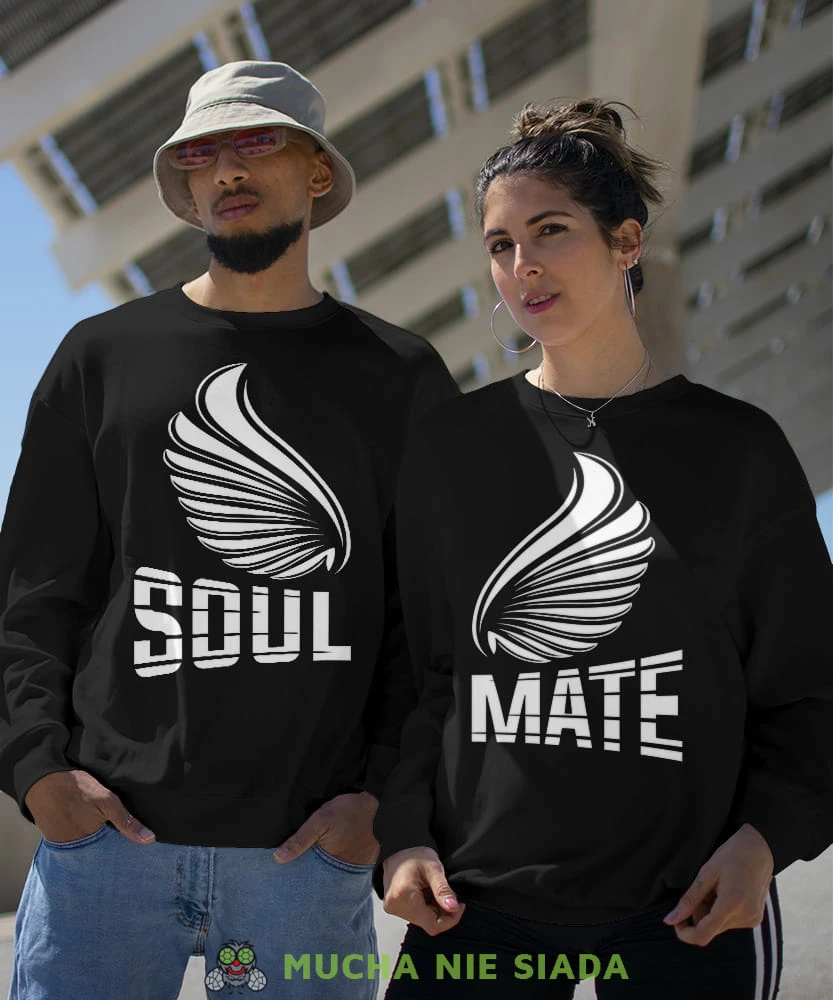 Soulmate, czarne bluzy dla par, dla chłopaka, dla dziewczyny, dla zakochanych, dla par, bluzy na  walentynki, fajne bluzy, bluzy dla par, mucha nie siada, mns.jpg