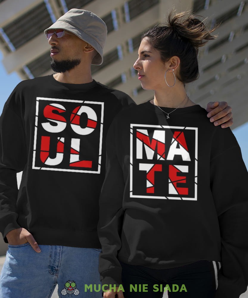 Soulmate ramka - Bluzy dla par unisex