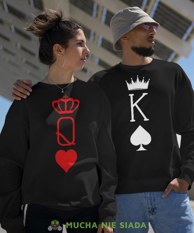 K & Q KING & QUEEN, czarne bluzy dla par, dla chłopaka, dla dziewczyny, dla zakochanych, dla par, bluzy na  walentynki, fajne bluzy, bluzy dla par, mucha nie siada, mns.jpg