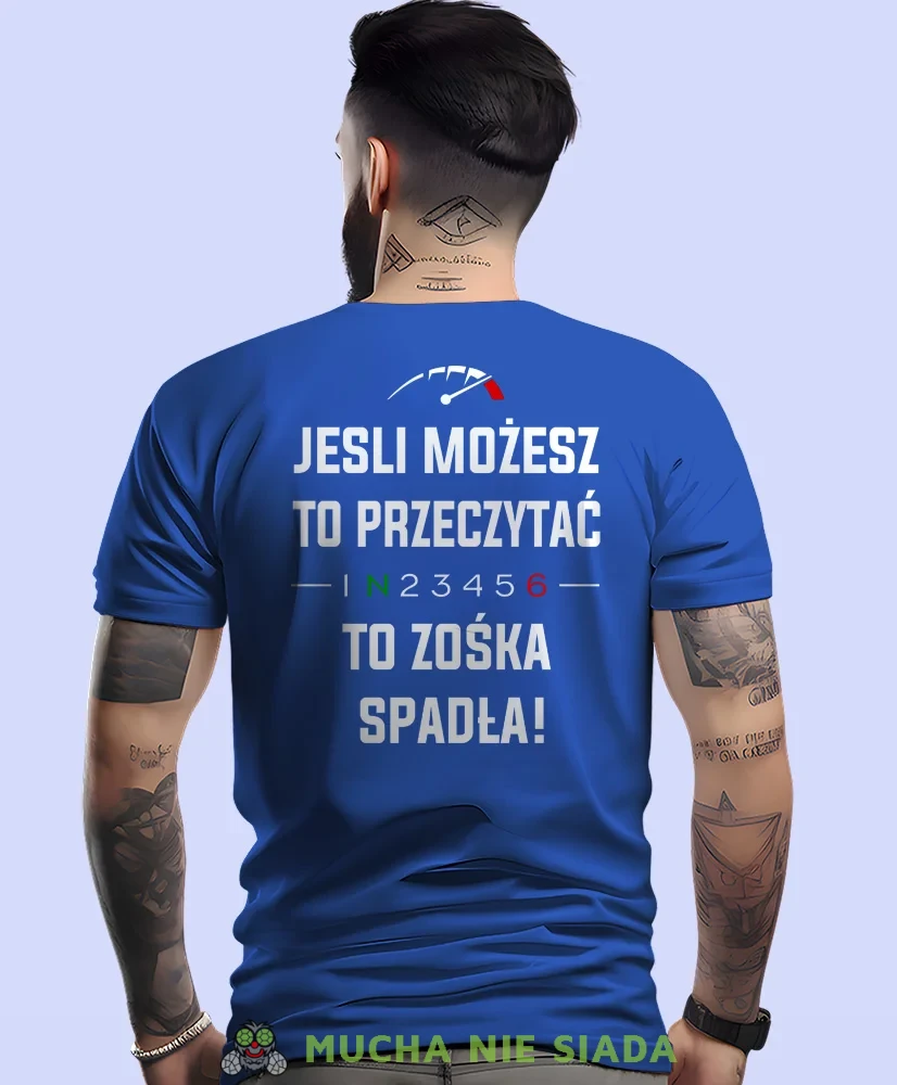 Jeśli możesz to przeczytać, niebieska męska koszulka, koszulka dla motocyklisty, koszulki na motocykl, koszulka na motocykl, męska koszulka na motocykl na prezent dla miłośnika motocykli.webp