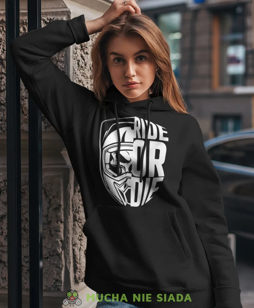 Bluza z kapturem dla motocyklistki - Ride or die