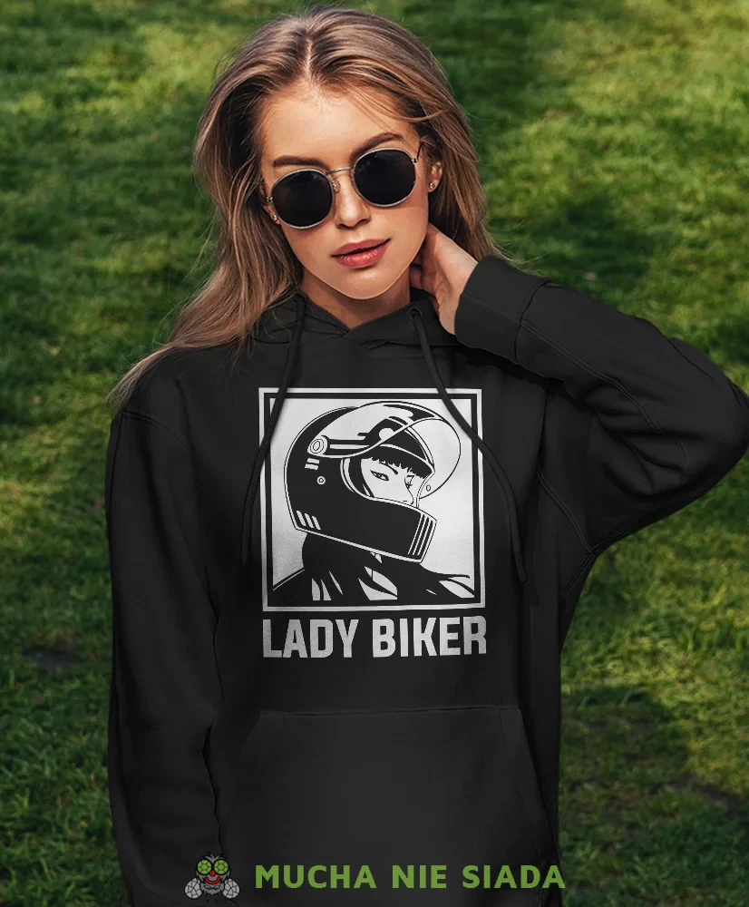Bluza z kapturem dla motocyklistki - Lady biker motocyklistka