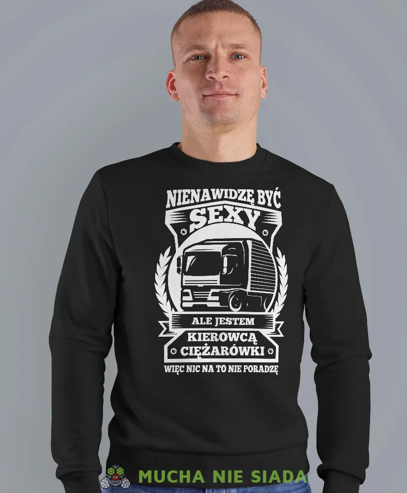 Jestem kierowcą ciężarówki, czarna bluza bez kaptura, prezent dla kierowcy tira, prezent dla kierowcy ciężarówki, bluza dla kierowcy ciężarówki, bluzy dla kierowcy, mucha niesiada, mns.webp