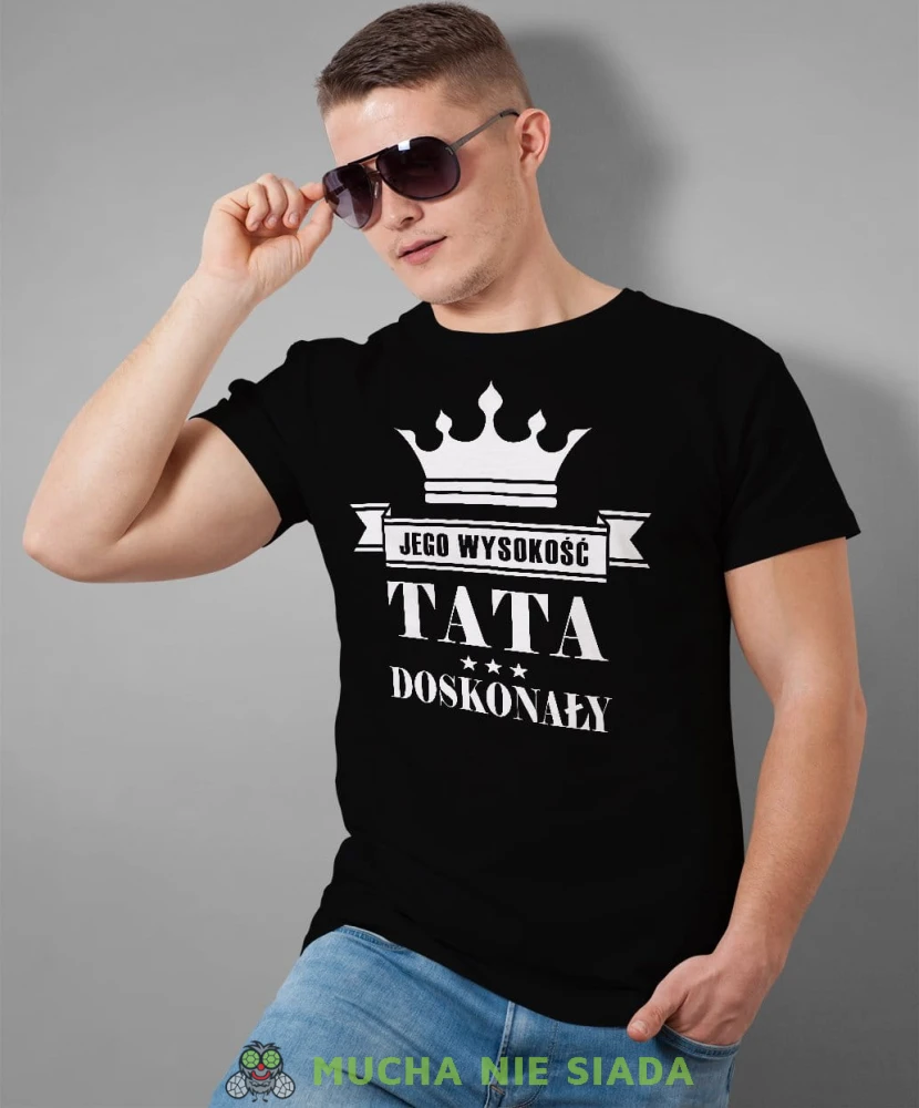 Jego wysokość tata doskonały koszulka dla taty czarna