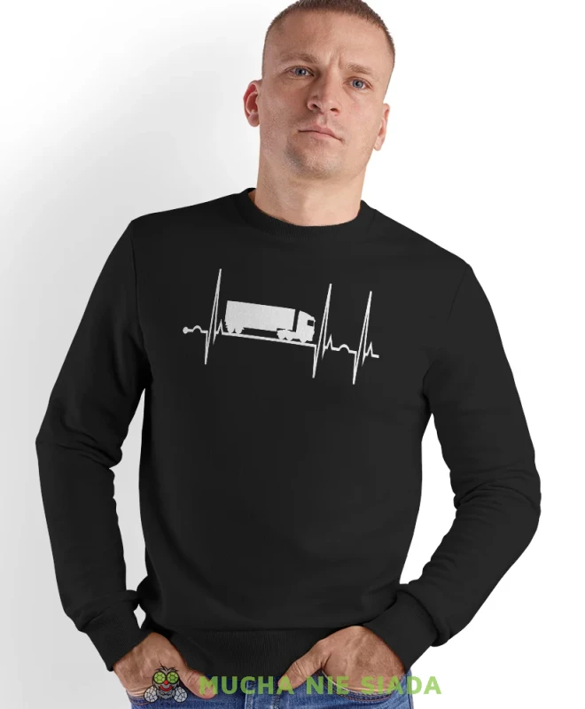 Ciężarówka linia życa, czarna bluza bez kaptura, prezent dla kierowcy tira, prezent dla kierowcy ciężarówki, bluza dla kierowcy ciężarówki, bluzy dla kierowcy, mucha niesiada, mns.webp