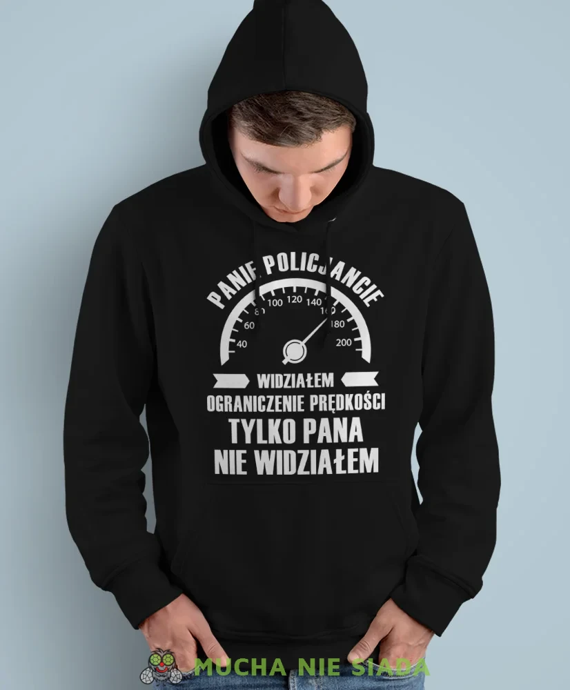 Męska bluza z kapturem - Widziałem ograniczenie prędkości