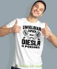 Uwielbiam zapach diesla o poranku, biała męska koszulka, prezent dla mechanika, koszulka z nadrukiem dla mechanika, koszulka dla mechanika, koszulki dla mechanika, mucha niesiada, mns.webp